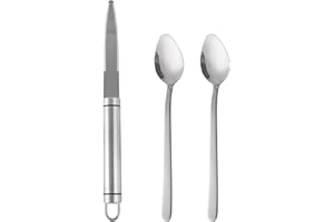 Grapefruit knife & Grapefruit Spoons, Grapefruit Utensil 3 Pieces Set, Stainless Steel Serrated Edges Grapefruit Knife and Sp