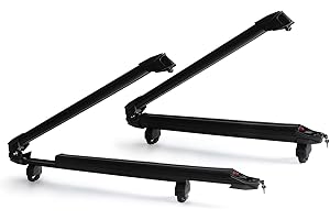 Koarigo Ski & Snowboard Roof Rack with Sliding Extension, Ski Rack for Car Roof, Universal Ski Rack with Anti-Theft Lock, Fits 6 Pair Skis or 4 Snowboards, Mounting Clamp Hook Fits Most Cross Bars