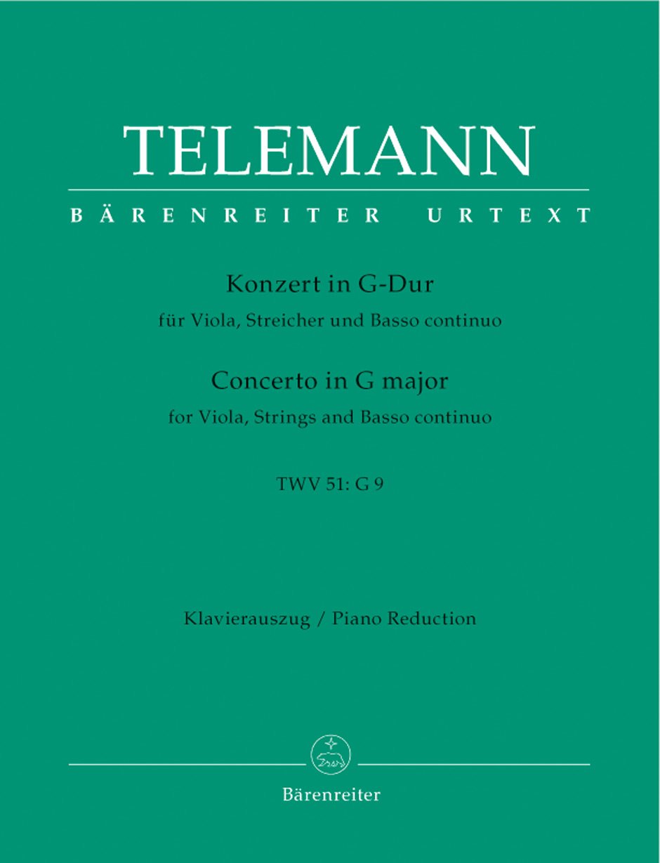 Amazon Com Telemann Viola Concerto In G Major Twv 51 G9 9790006507191 Georg Philipp Telemann Wolfgang Hirschmann Books