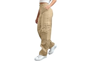MaMiDay Baggy Cargo Pants for Women High Waisted Open Leg Pants Hiking Streetwear Fashion Outfits with Multiple Pockets