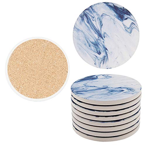 image for Absorbent Drink Coasters, GOH DODD 8 Pieces Ceramic Mats Table Centerp