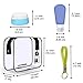 Lermende Portable Soft Silicone Travel Bottles Containers Set(With 3 Bottles + 2 Jars)