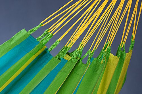 LA SIESTA Sonrisa Lime - Klassische Einzel-Hängematte Outdoor inkl. Befestigungsset – Bild 8