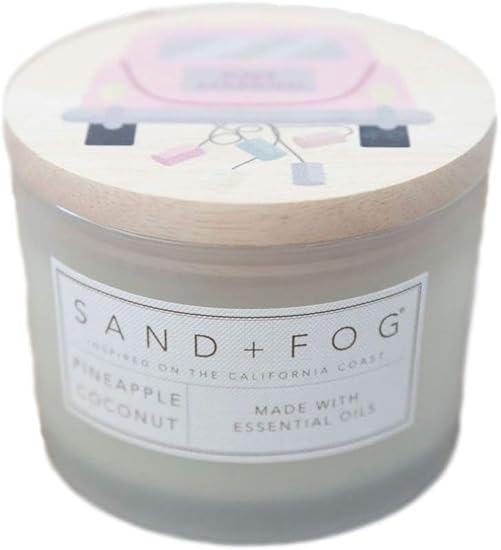 Amazon De Sand Fog Duftkerze Mit 2 Dochten Ananas Und Kokosnuss Mit Atherischen Olen 340 Ml