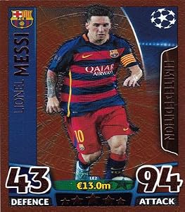 Match Attax Champions League - Lionel Messi Bronze Limited Edition Card