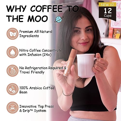 Coffee to the Moo V2 Nitro Cold Brew Pocket Coffee Concentrate with KETO  Formulation, MCT Coconut Oil, Gra