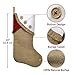 Ivenf Christmas Stockings, 3 Pcs 18 inches Burlap Large Original Handcraft with Tassel Stockings, for Family Holiday Xmas Party Decorations