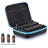 Skymore 30 Essential Oil Storage Carrying Zipper Case For 5ml, 10ml And 15ml Bottles Hard Shell Exterior Travel Box Portable Holder Bag
