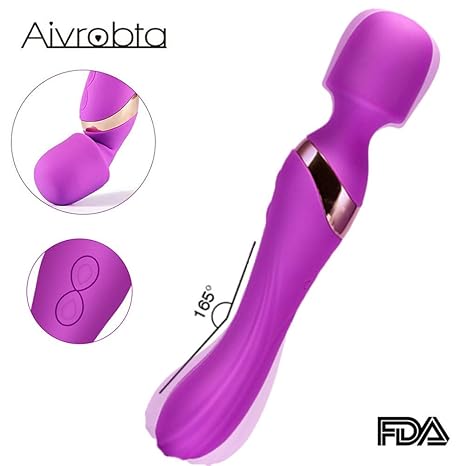 Vibratoren für Sie Aivrobta DoppeltKopf G-Punkt Stimulation Massagegerät, Medizinisches Silikon wasserdicht 2-IN-1 AV-Vibrato