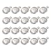 Miraclekoo 40 Pcs Silver Round Pendant Trays with Glass Cabochons 25 mm Blanks Bezel Trays Set for Photo Pendant Resin Craft Jewelry Making