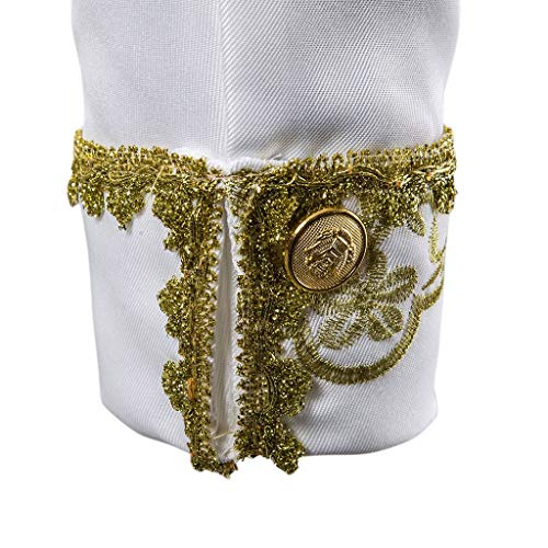DDLmax Gothic Punk Jacket for Men Gold Stamping Long Sleeve High Neck Jacket Victorian Uniform Coat Outwear