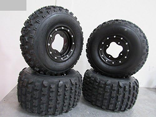 ROLL TECH HONDA TRX 450r 400ex 300ex Front Rear Beadlock Wheel AND Tire Kit 10x5 9x8 RUSH TIRES 20x11-9, 21x7-10