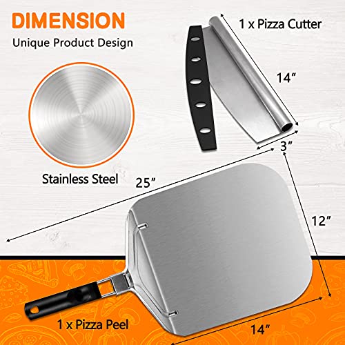 Pizza Peel - Aluminum Metal Pizza Peel 12\