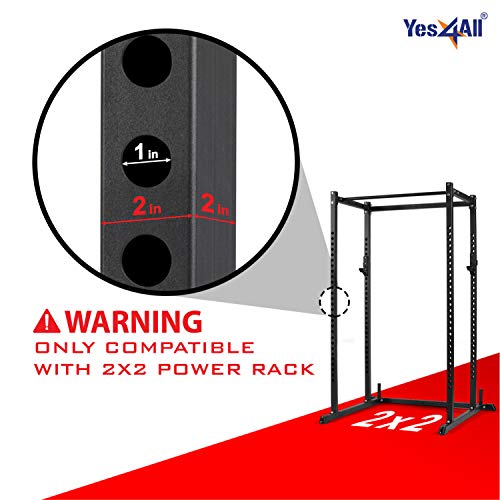 Yes4All Safety Spotter Arms for 2x2 Power Rack Safety Squat Bar