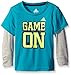 adidas Toddler Boys' Active Two-fer Tee Shirt, Tile Blue, 4