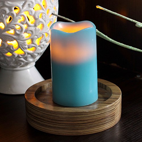 Home Impressions Battery Operate Melted Flameless Pillar Candle with