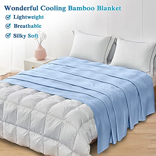 KPBLIS Cooling Bamboo Blankets for Hot Sleepers, Lightweight Summer Big