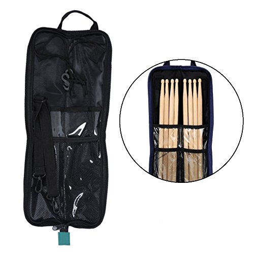 EaseIcon Weather Resistant Fabric Drumstick Case Cover Drum Stick Carrying Bag with Adjustable Shoulder Strap (Teal) - Thumbnail 4