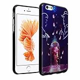 iPhone 6s Case,DURARMOR®FlexArmor [Lifetime Warranty] iPhone 6 Case Beauty and The Beast Magic Rose Soft Flexible TPU Bumper Case Ultra Thin ScratchSafe Shock Absorption Protective Cover for iPhone 6s