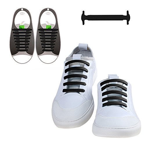 Lanting no tie shoelaces, waterproof silicon flat elast…
