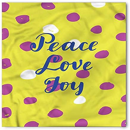 Joy Bandana, Polka Dots Love Pattern, Unisex Head and Neck Tie，23.623.6inch
