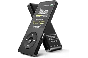 RUIZU 16GB MP3 Player with Bluetooth 5.3, 1.8" Screen Portable Music Player with FM Radio, Voice Recorder, 80H Audio Shuffle Playback, Lightweight for Sport Running, Expanded Up to 128GB Micro SD Card