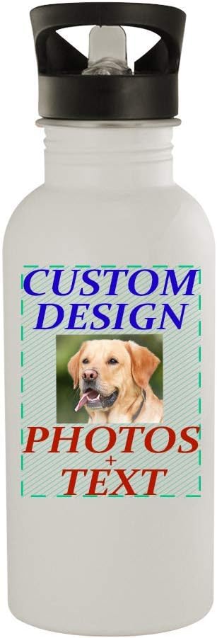 Custom Printed 20oz Stainless Steel Water Bottle CP06, White