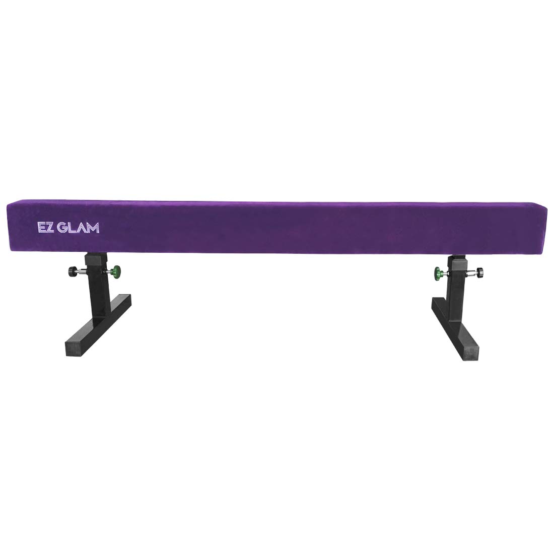 EZ GLAM Adjustable Balance Beam[6 Feet] Floor Beam Suede Gymnastics