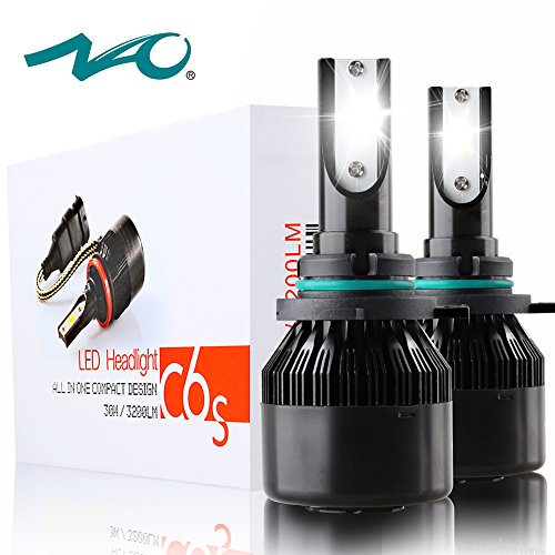 9006 LED Headlight Bulbs,NAO HB4 Car LED Headlights Conversion Kit,60W 6400LM 6500K- 2 Yr Warranty