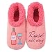 Snoozies Womens Pairables - Funny Slippers for Women - Womens Slippers - House Slippers - Rose All Day - Medium