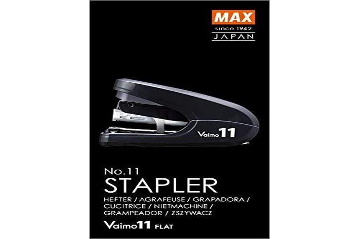 MAX Vaimo 11 FLK Manual Stapler with Flat stapling, red.