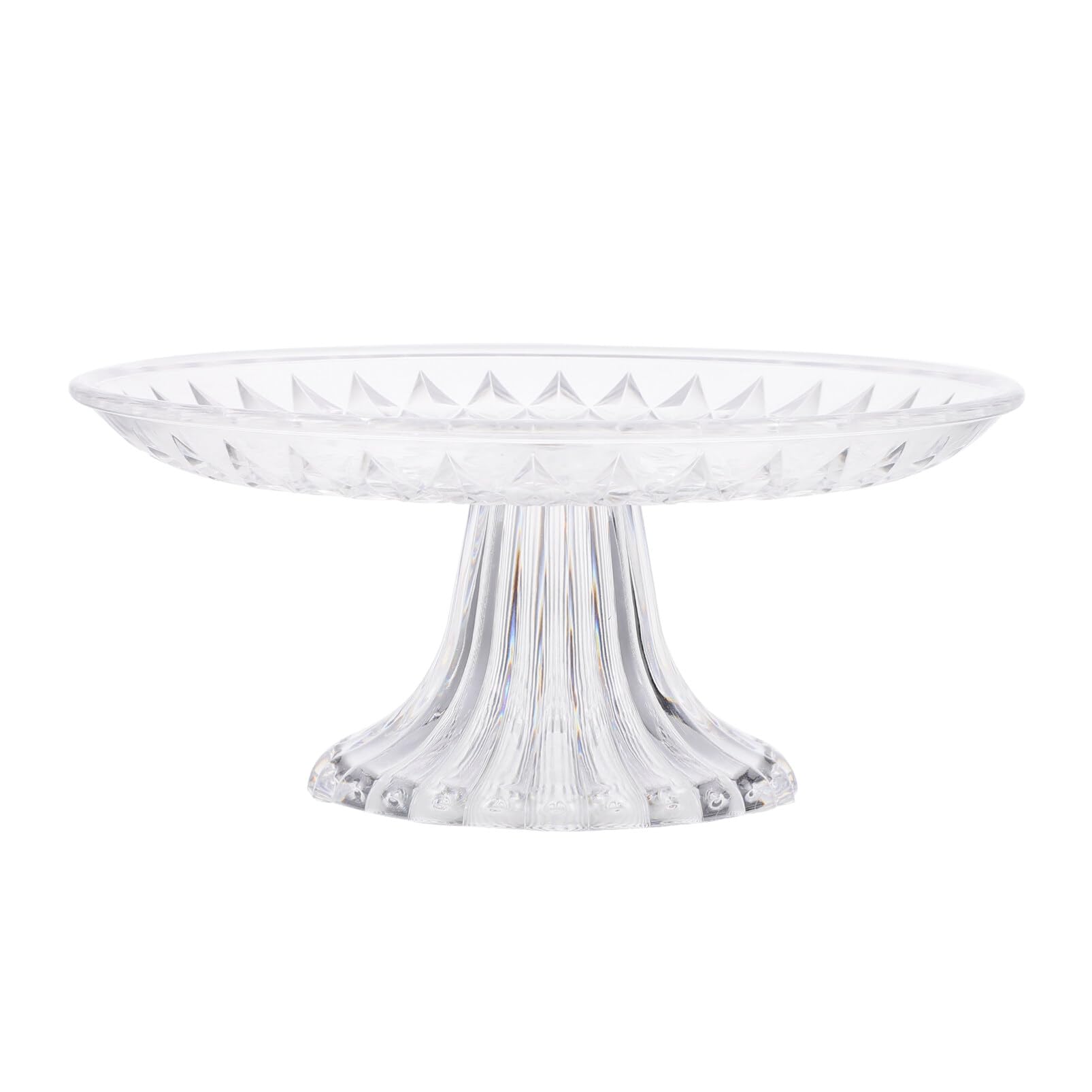 Photo 1 of Cabilock Candy Clear Fruit Serving Plate Acrylic Fruit Plate Cake Dessert Display Stand Footed Stand Tray for Fruit Cupcake Ice Cream Dessert Salad