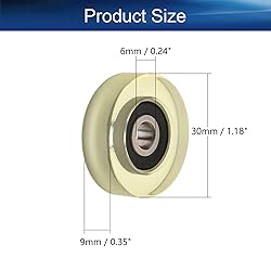 Yinpecly 2Pcs 6 x 30 x 9mm Roller Idler Bearing