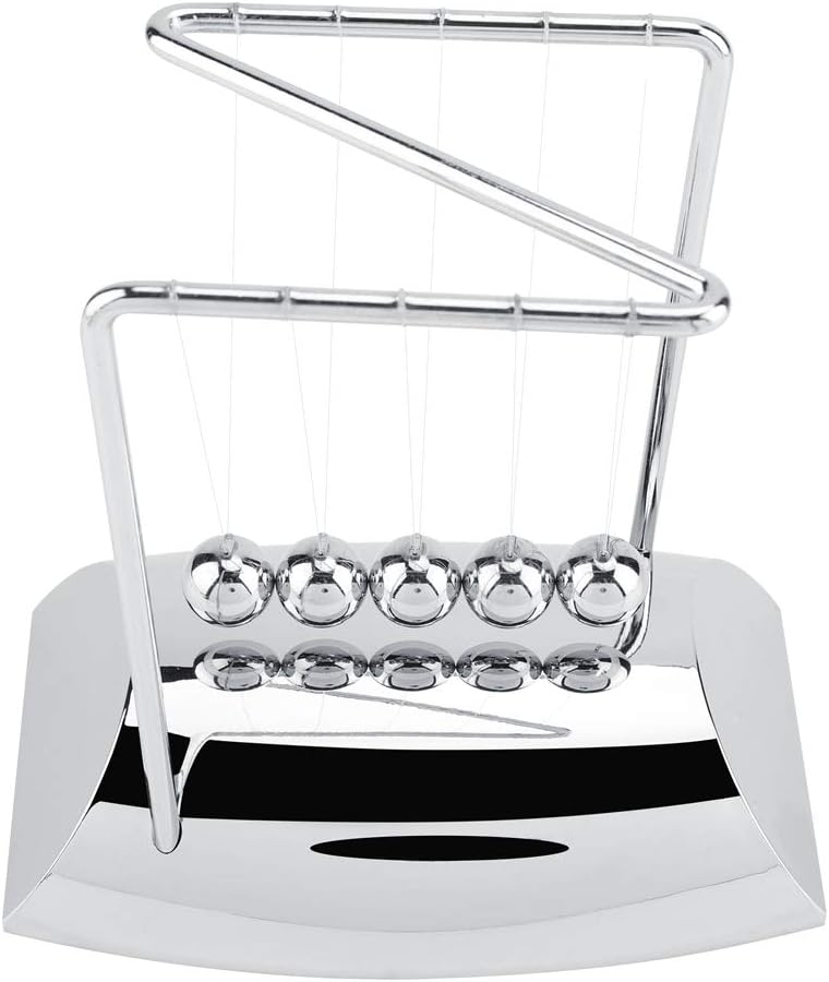 TOPINCN Pelotas físicas Juguete de Newton Cuna Equilibrio Bolas de Acero Inoxidable Decoración del hogar Aprendizaje Ciencia Educación