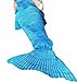 Coroler Lovely Blue Mermaid Tail Crochet Blanket All Seasons Soft Warm Sleeping Bags