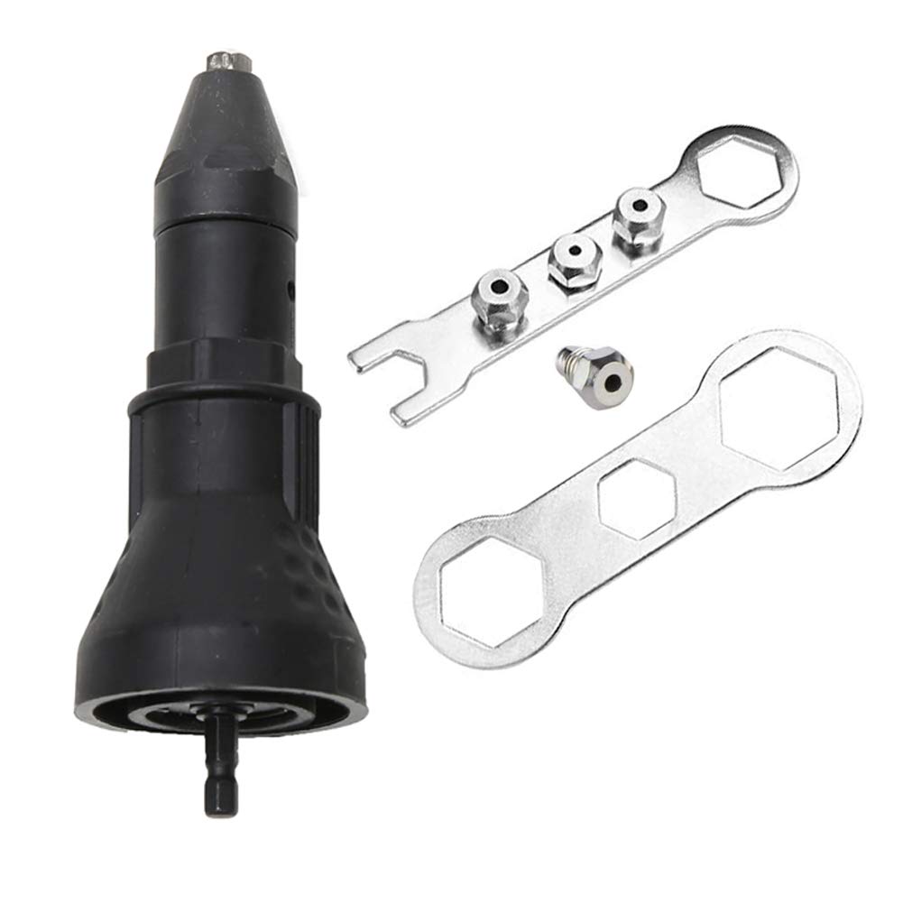 Electric Rivet Gun Adapter for Cordless Drill, HritHcoxi Professional Riveter Riveting Tool Kit
