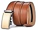 Fire Kirin Men's Leather Ratchet Dress Belt- Length is Adjustable - Delicate Gift Box (Waist Size:26-36