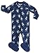 MMII pajamas Baby Boys Footed Space Pajamas Sleeper 100% Cotton Blanket Blue Size 18-24 Months