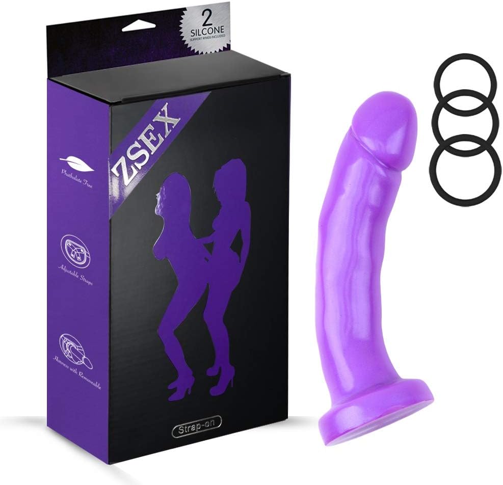 Timobb 7.48 inch Safe Soft Small Big Adjustable Straps Perfect Size Adult Men Hollow Strap On Silicone Empty Fits Most Men and Women Flesh