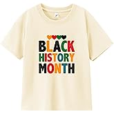 Honeypawpaw Black History Month Shirts for Toddlers, Boys Girls Kids Short Sleeve Tee with Inspirational Symbols 2-7T