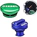 Vinkki Magnetic Diesel Fuel Cap for Dodge, Billet Aluminum Diesel Fuel Cap Accessories and Blue DEF Cap for Dodge Ram Truck 1500 2500 3500 (2013-2017) Combo Pack
