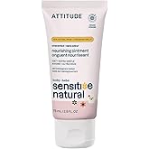 ATTITUDE Protective Body Ointment, Plant and Mineral-Based Ingredients, Vegan and Cruelty-free Personal Care Products for Sensitive Skin, Unscented, 2.5 Fl Oz