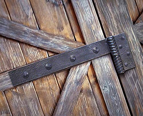 Amazon Com Pair Of Hand Forged Barn Door Hinges Industrial Steel