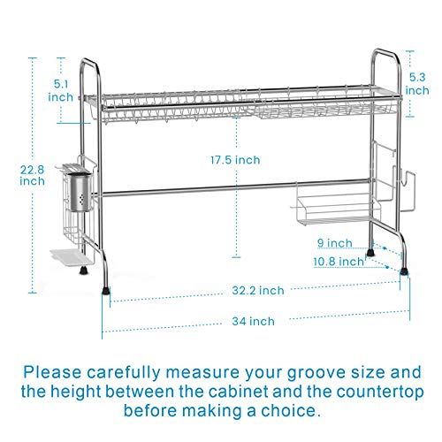 Over The Sink Dish Drying Rack, Ace Teah Over Sink Dish Rack with