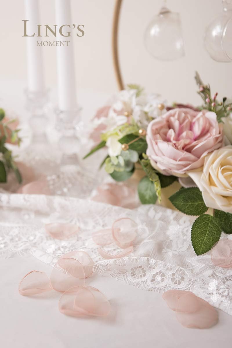 Lings moment Blush Rose Petals 200PCS Silk Petals Flower Girl Scatter