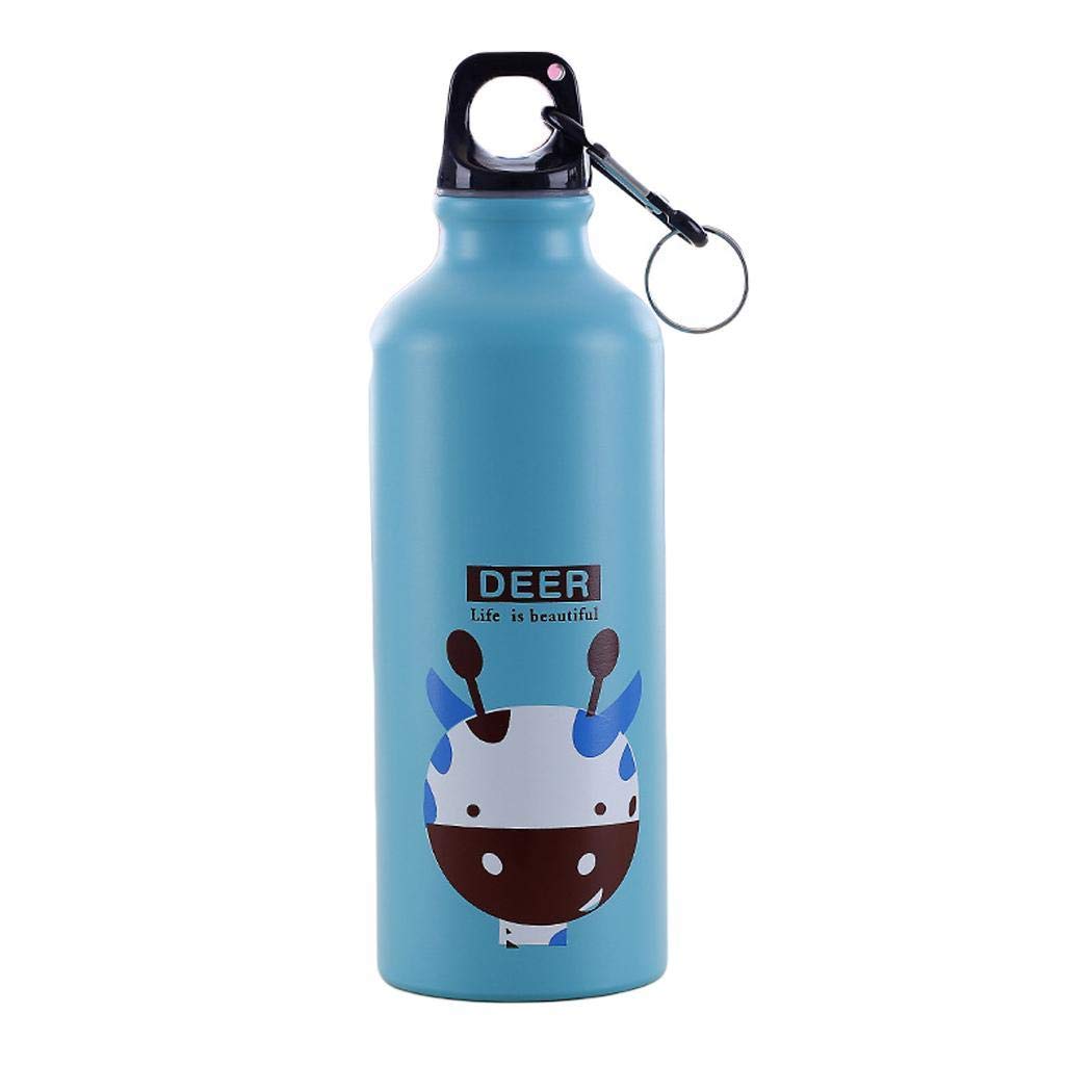 Lazinem 500mL Cartoon Animal Pattern Aluminum Alloy Thermos Cup Water Bottle Travel Insulated Tumblers