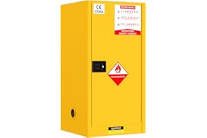 GENERIC 30 Gallon Flammable Storage Cabinet 35"x21"x21", Galvanized Steel, Flammable Safety Cabinet with Adjustable Shelf for Industrial and Home Use