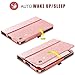 Galaxy Tab A 8.0 Case 2017, BENTOBEN Slim Fit Glitter Sparkly Flip Folio PU Leather Stylus Holder Auto Sleep/Wake Protective Smart Cover for Samsung Galaxy Tab A 8.0 2017 (SM-T380/SM-T385), Rose Gold