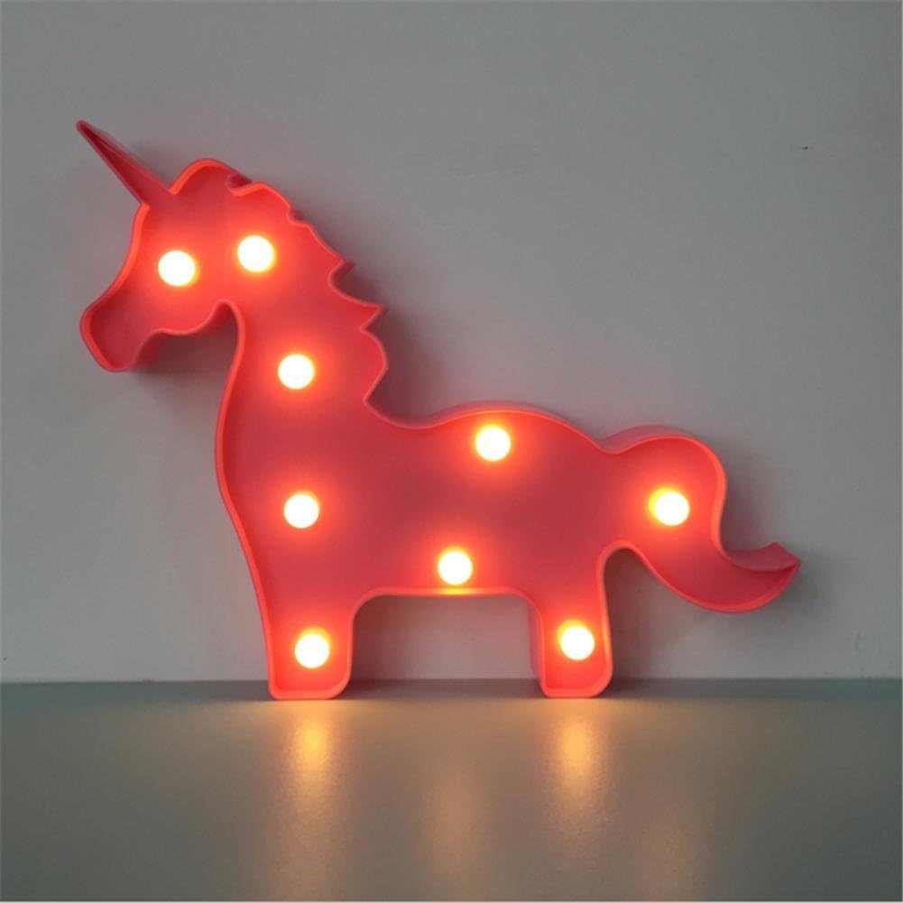 Atmko®Children Led Night Light Unicorn Desk Lamp Battery Operated For Kids Baby Adults Bedroom Home Decor Birthday Party Toys Gifts Wall Decoration Mood Table Lamp