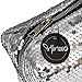 Hinwo Splendid Mermaid Sequin Cosmetic Bag Spangle Makeup Bag Sparkling Shiny Bling Paillette Clutch Handbag Purse Wallet Pouch with Zipper Closure, Cubic, Silver